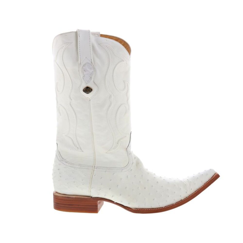 Los Altos Mens Ostrich Boots XXX-Toe White Boots (NWT)